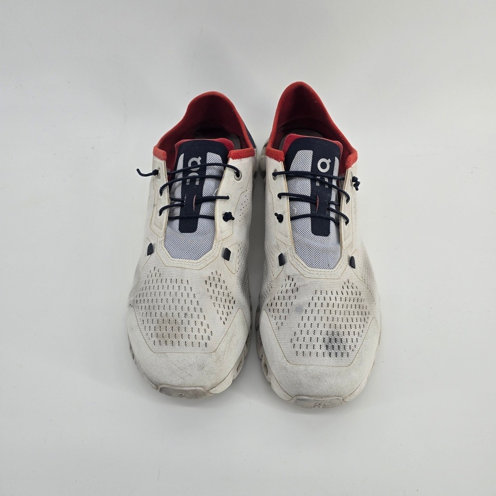 On Running Cloud 5 Coast Athletic Shoes White Navy Red Mesh Sneakers Mens 11